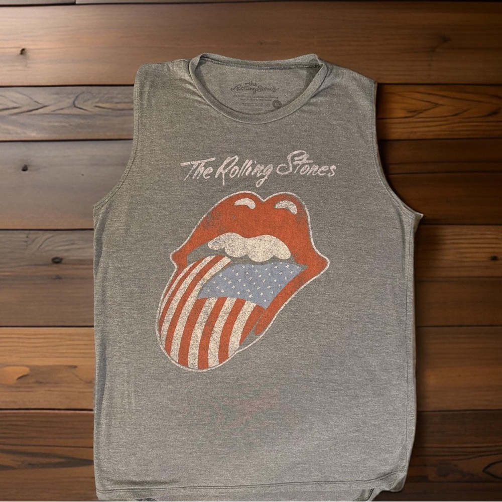 “The Rolling Stones” Sleeveless Gray T-Shirt (2 sizes available)